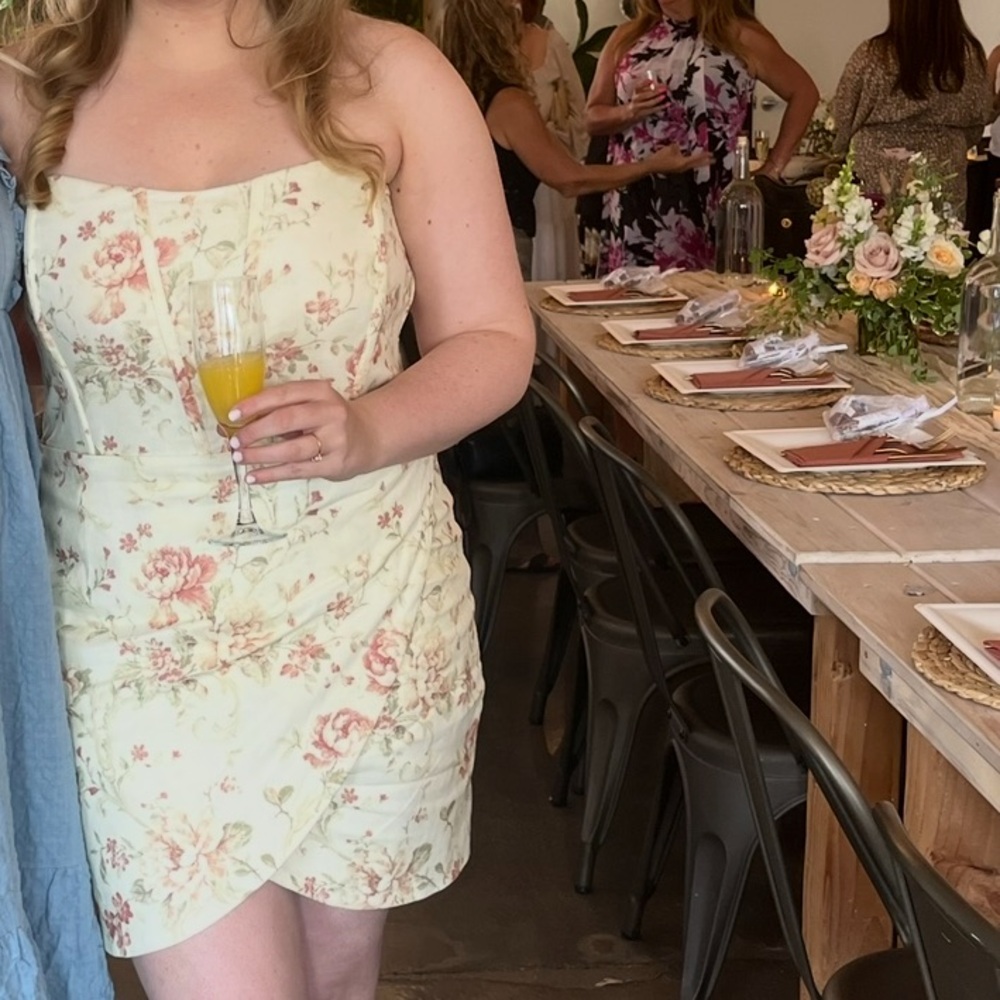 V. Chapman Cream Floral Dress